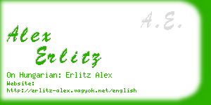 alex erlitz business card